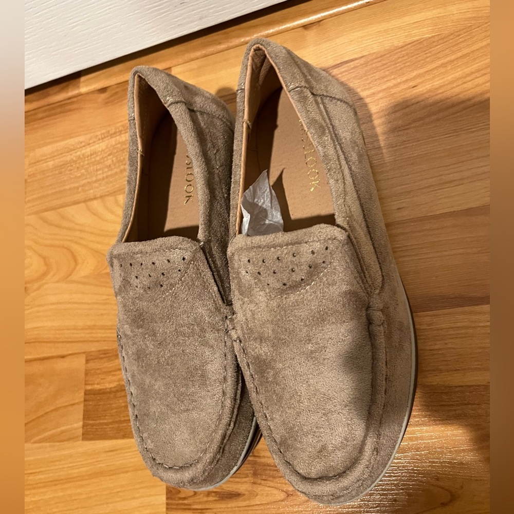 Platform Faux Suede Loafers! NWOT!